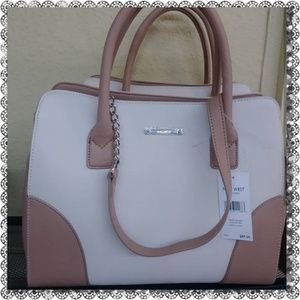 Handbag (khaki & white )